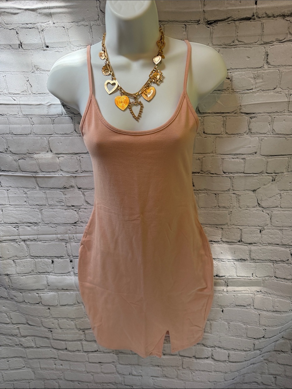 wild fable Blush Pink Scoop Neck Spaghetti Strap Tank Dress
